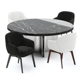 Minotti belt chair marvin table